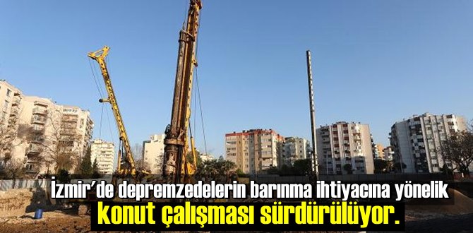 Bayraklı da ise 1444 konutun inşaatı yükseliyor