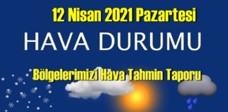 12 Nisan 2021 Pazartesi Hava durumu açıklandı, Bölgelerimizin Son durumu!