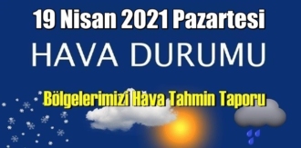 19 Nisan 2021 Pazartesi Hava durumu açıklandı, Bölgelerimizin Son durumu!