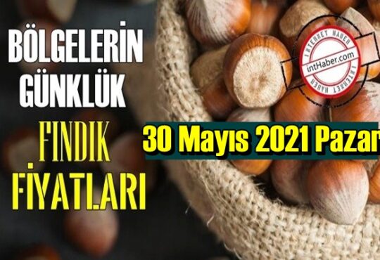 30 Mayıs 2021 Pazar Türkiye günlük Fındık fiyatları