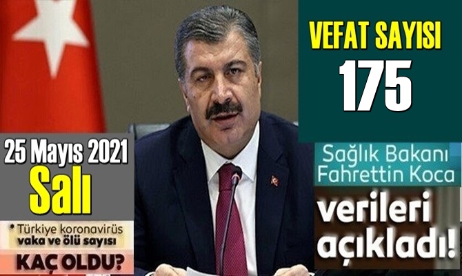 25 Mayıs 2021 Salı Covid verileri yayınlandı