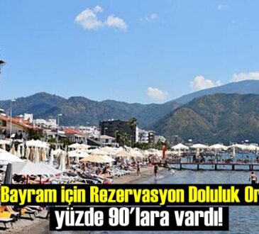 Bayram için Rezervasyon Doluluk Oranı yüzde 90'lara vardı!