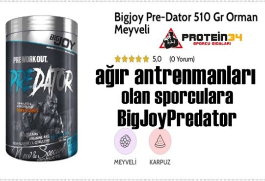 Ağır antrenmanları olan sporculara Spor öncesi "BigJoyPredator"