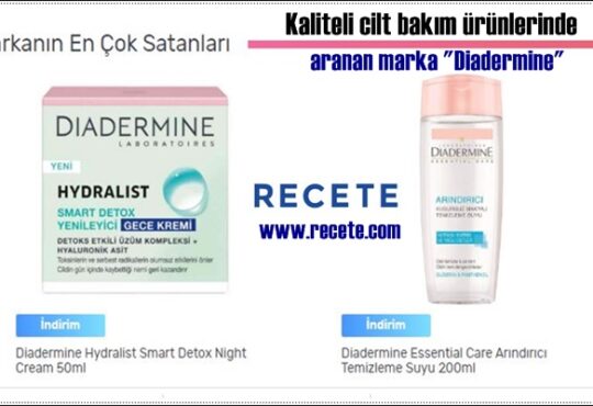 Kaliteli cilt bakım ürünlerinde aranan marka "Diadermine"