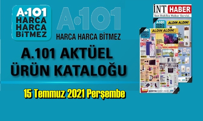 A101 aktüel kataloğu 15 Temmuz 2021 Perşembe paylaşıldı