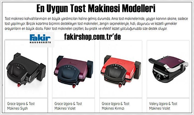 En Uygun Tost Makinesi Modelleri fakirshop.com.tr'de