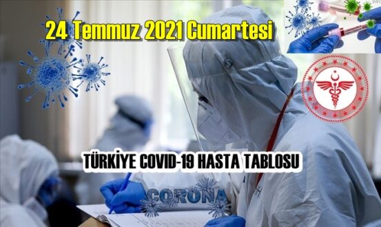 24 Temmuz 2021 Cumartesi Covid verileri yayınlandı