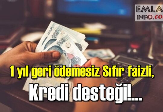 1 yıl geri ödemesiz Sıfır faizli,Kredi desteği!...