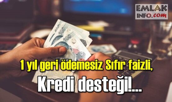 1 yıl geri ödemesiz Sıfır faizli,Kredi desteği!...