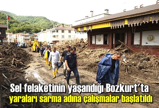 Sel felaketinin yaşandığı Bozkurt'ta yaraları sarma adına çalışmalar başlatıldı