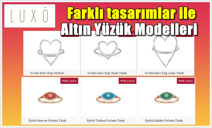 Farklı tasarımlar ile Altın Yüzük Modelleri