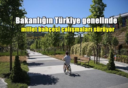 Bakanlığın Türkiye genelinde millet bahçesi çalışmaları sürüyor.