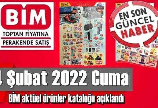 Bim Aktüel Kataloğu ile 4 Şubat 2022 Cuma gününden itibaren satışa sunulacak kampanyalı ürünleri hangi tarihe kadar Bim Market indirim reyonlarında yer alacaklar? tüm bu soruların merak ettiğiniz bütün cevapları yazımız devamında…