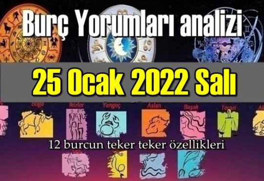 Bugün 25 Ocak 2022 Salı için Günlük Burç Yorumları analizi