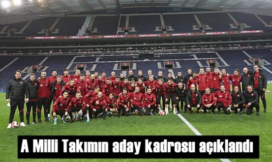 A Milli Takımın, UEFA Uluslar C Ligi 1. Grup'ta oynayacağı maçların aday kadrosu açıklandı.