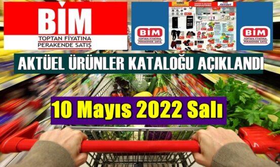 BİM aktüel ürünleri 10 Mayıs 2022 Salı günü başlayıp 17 Mayıs2022 tarihine kadar geçerli Aktüel Ürünler Kataloğu ile gelecek ürünleri ve bu ürünlerin cazip fiyatlarını listeleyelim;