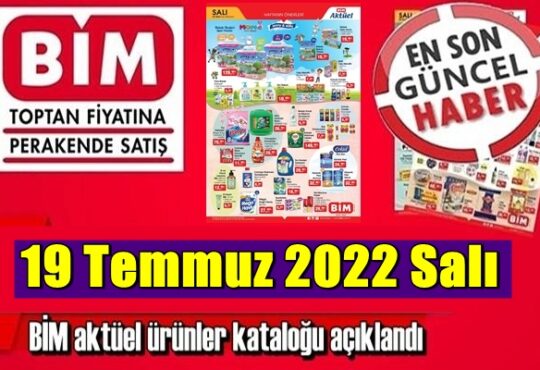 Bim Haftalık fırsat ürünleri kataloğu 19 Temmuz 2022 Salı Paylaşıldı