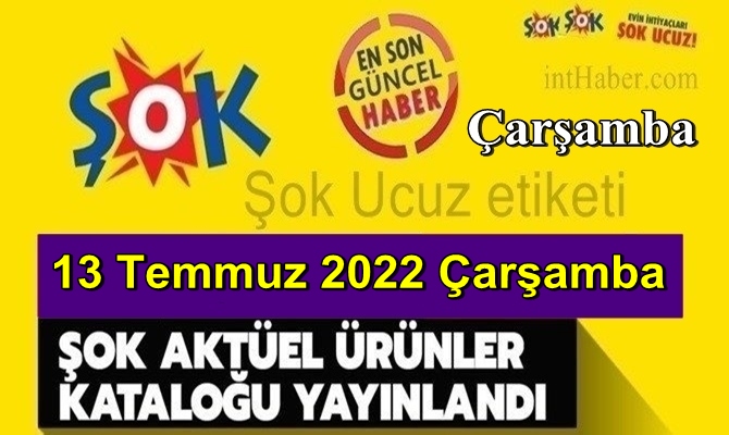 ŞOK Market mağazalarında 13 Temmuz 2022 Çarşamba tarihleri arasında geçerli olacak aktüel ürünlerde neler var hemen inceleyelim.