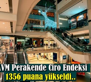 AVM Perakende Ciro Endeksi 1356 puana yükseldi..