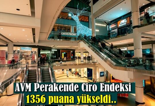 AVM Perakende Ciro Endeksi 1356 puana yükseldi..