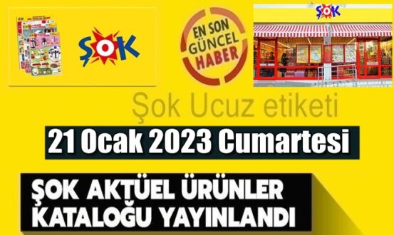 Şok ŞOK 21 Ocak 2023 Cumartesi tarihli Aktüel Ürünler Kataloğu ile OCAK ayı haftalık kampanyalarına hız kesmeden devam ediyor.
