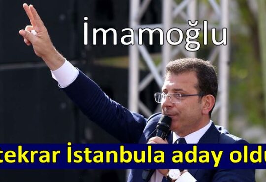 E. İmamoğlu Tekrar istanbul'a aday olduğunu açıkladı...