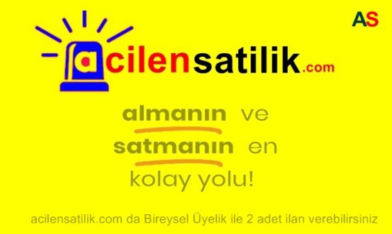 acilensatilik.com da Bireysel Üyelik ile 2 adet ilan verebilirsiniz